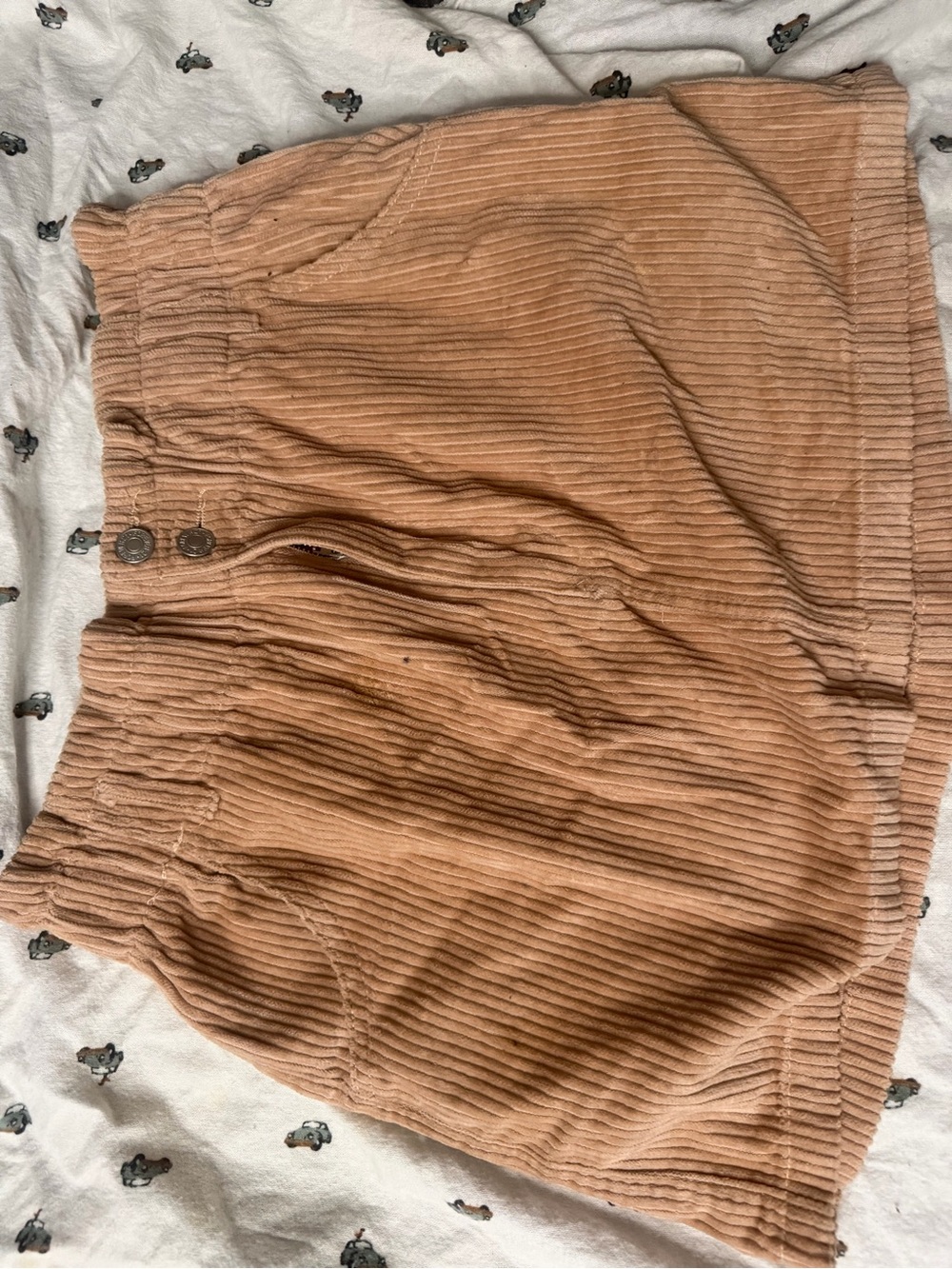 Forever 21 Ribbed Corduroy Mini Skirt in Camel Brown